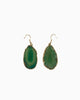 Guardian Angel Green Agate Earrings Gold - Tiana Jewel